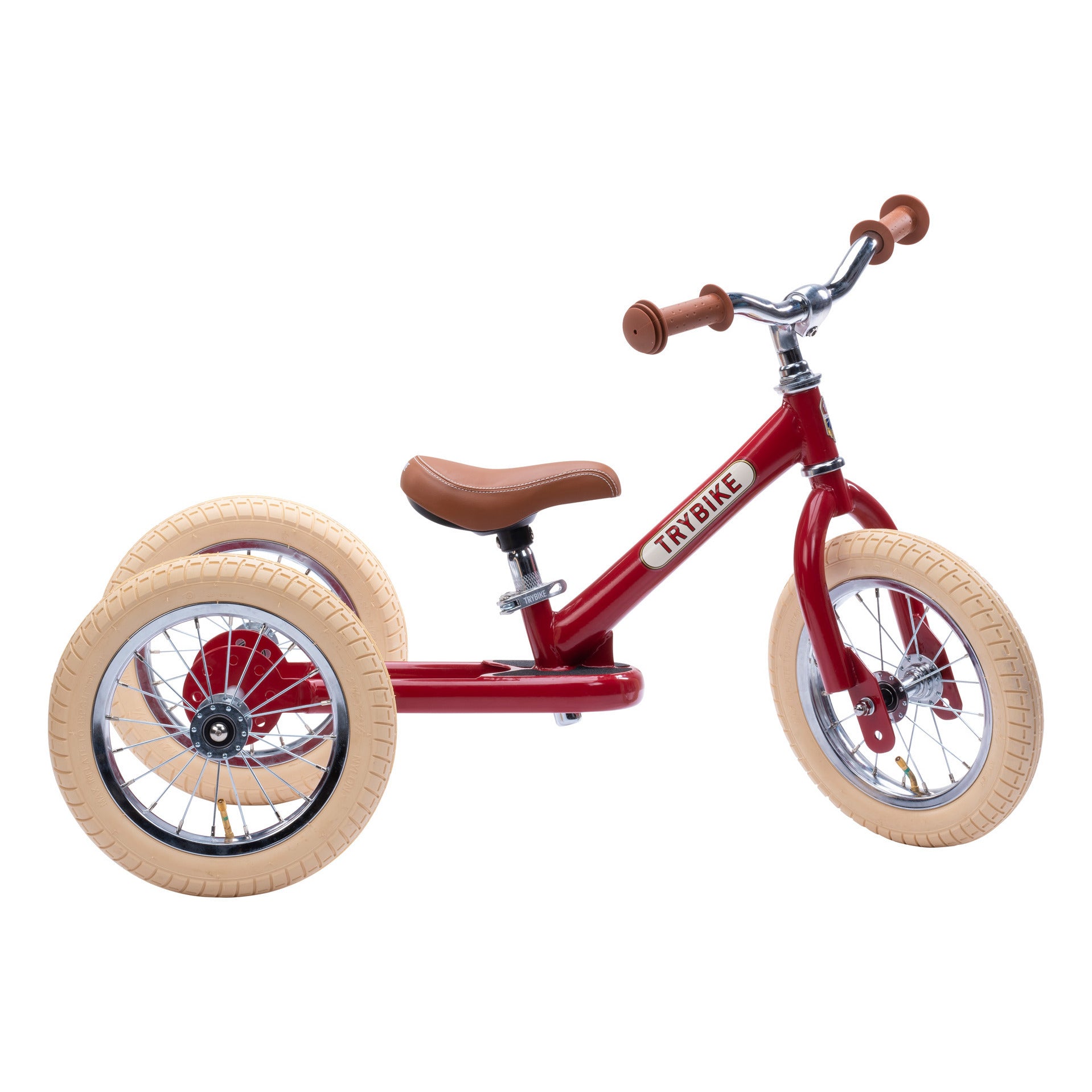 Trybike Steel 2 in 1 Balance Bike Trike Vintage Red Scandiborn