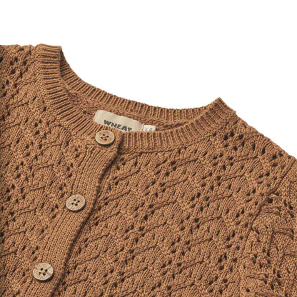 Wheat Celia Knitted Cardigan - Caramel