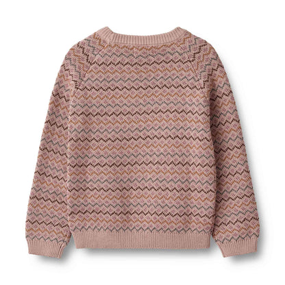 Wheat Nanna Jacquard Jumper - Dry Rose