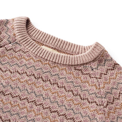 Wheat Nanna Jacquard Jumper - Dry Rose