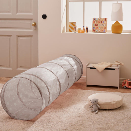 Kids Concept Play Tunnel - Star Grey