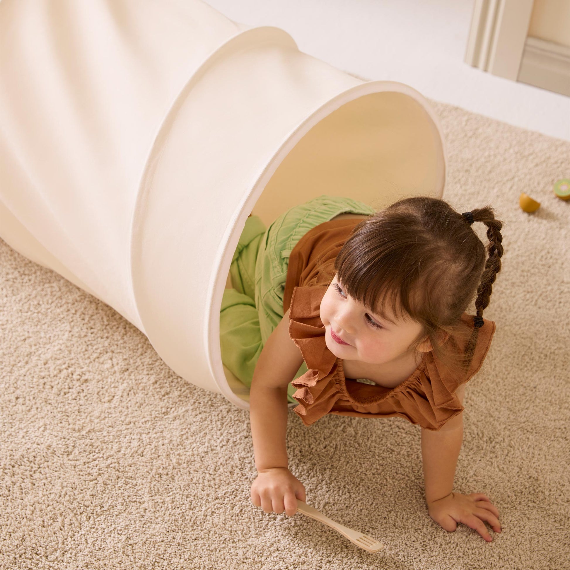 Kids Concept Play Cotton Tunnel - Off White