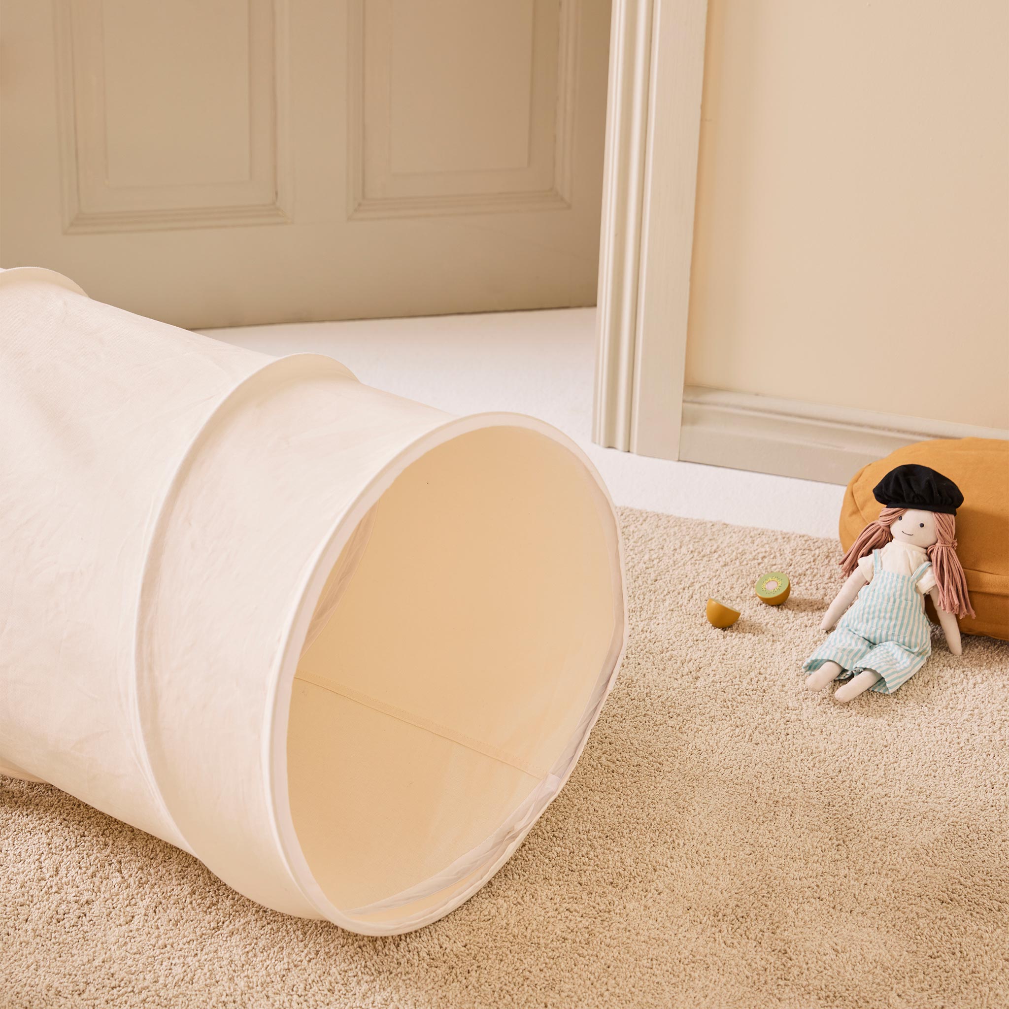 Kids Concept Play Tunnel in Off White Scandiborn