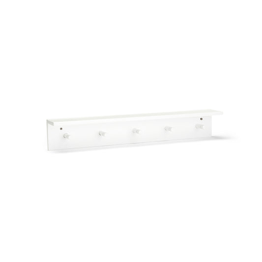 Kids Concept Shelf With Hooks - White