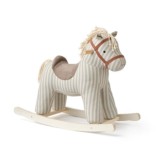 Kids Concept Rocking Horse - Blue Stripe