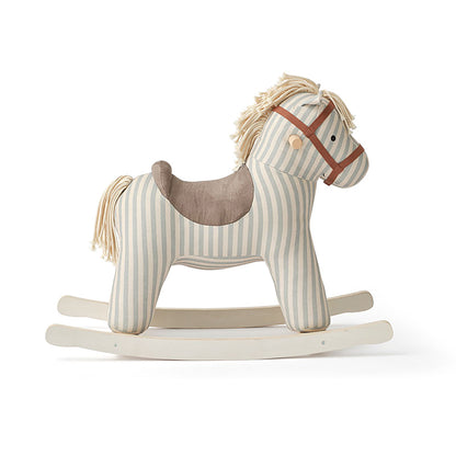 Kids Concept Rocking Horse - Blue Stripe