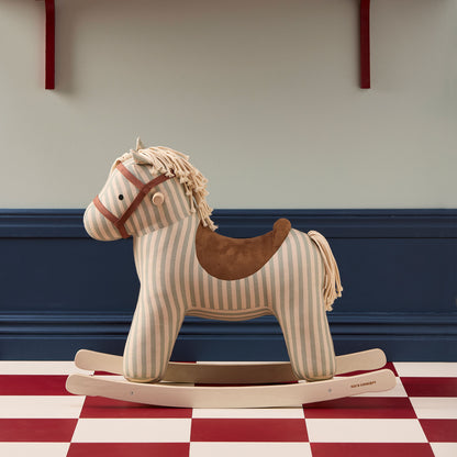 Kids Concept Rocking Horse - Blue Stripe