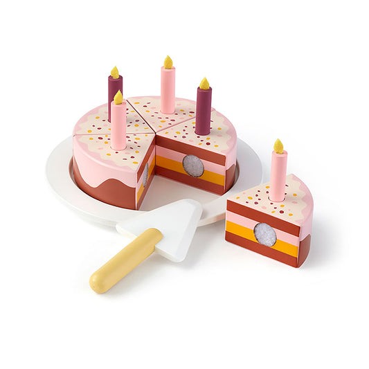 Kids Concept Wooden Birthday Cake - Pink