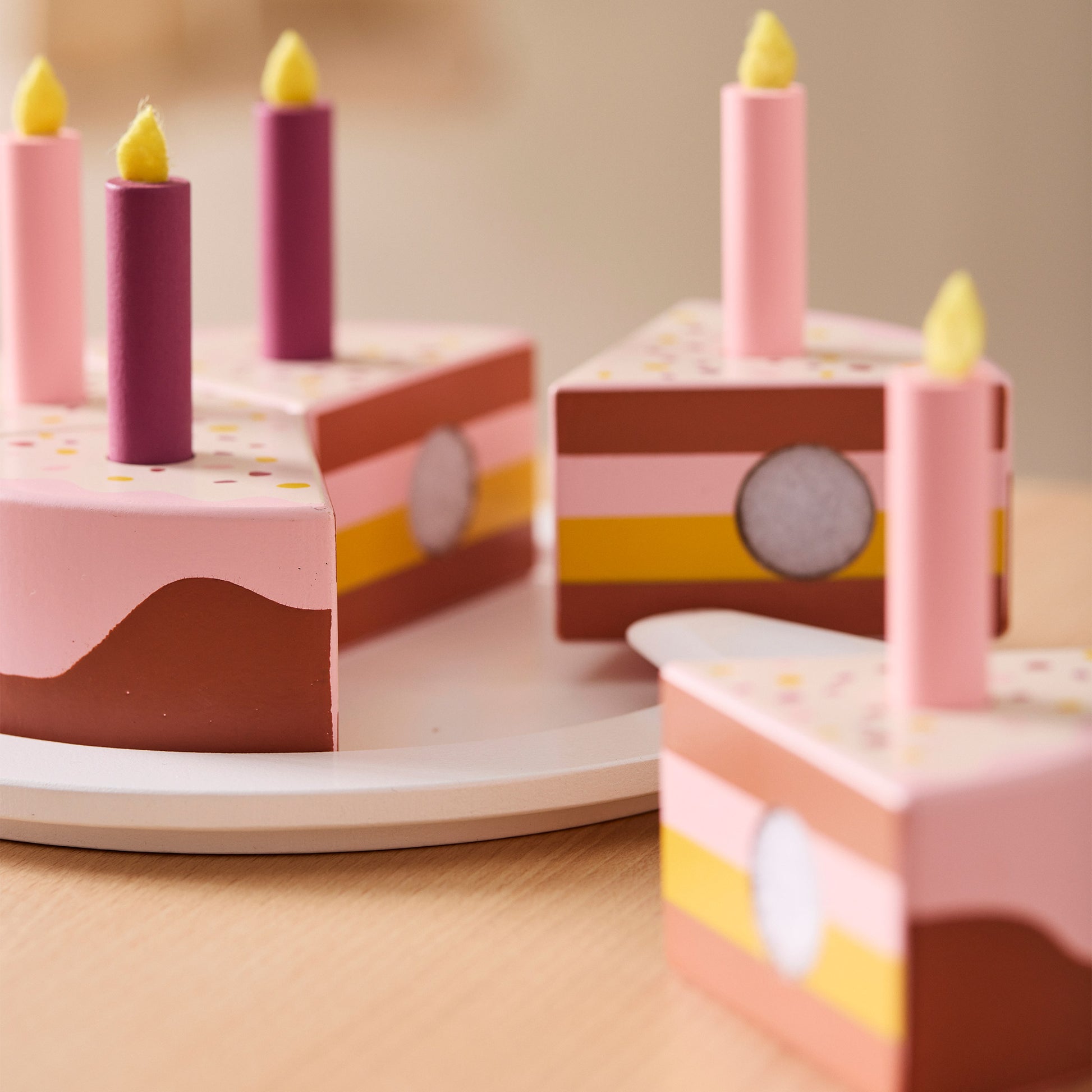 Kids Concept Wooden Birthday Cake - Pink