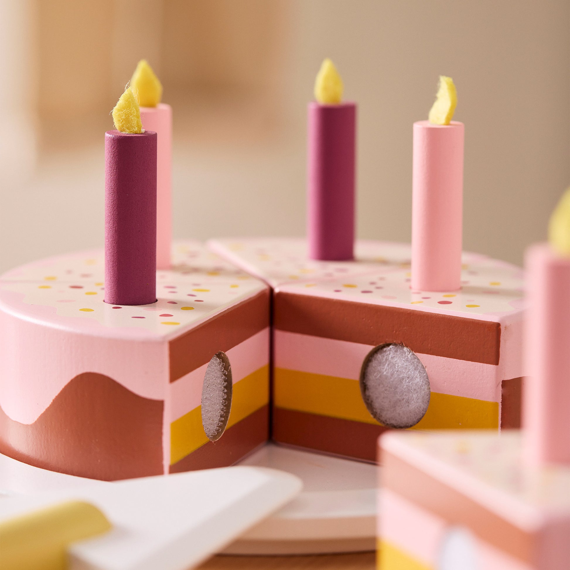 Kids Concept Wooden Birthday Cake - Pink