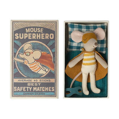 Maileg Super Hero Mouse In Matchbox - Little Brother