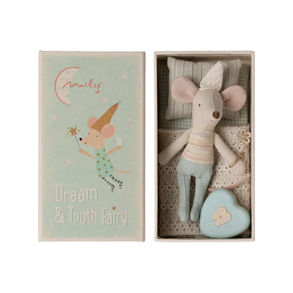 Maileg Tooth Fairy Mouse Little Brother In Matchbox