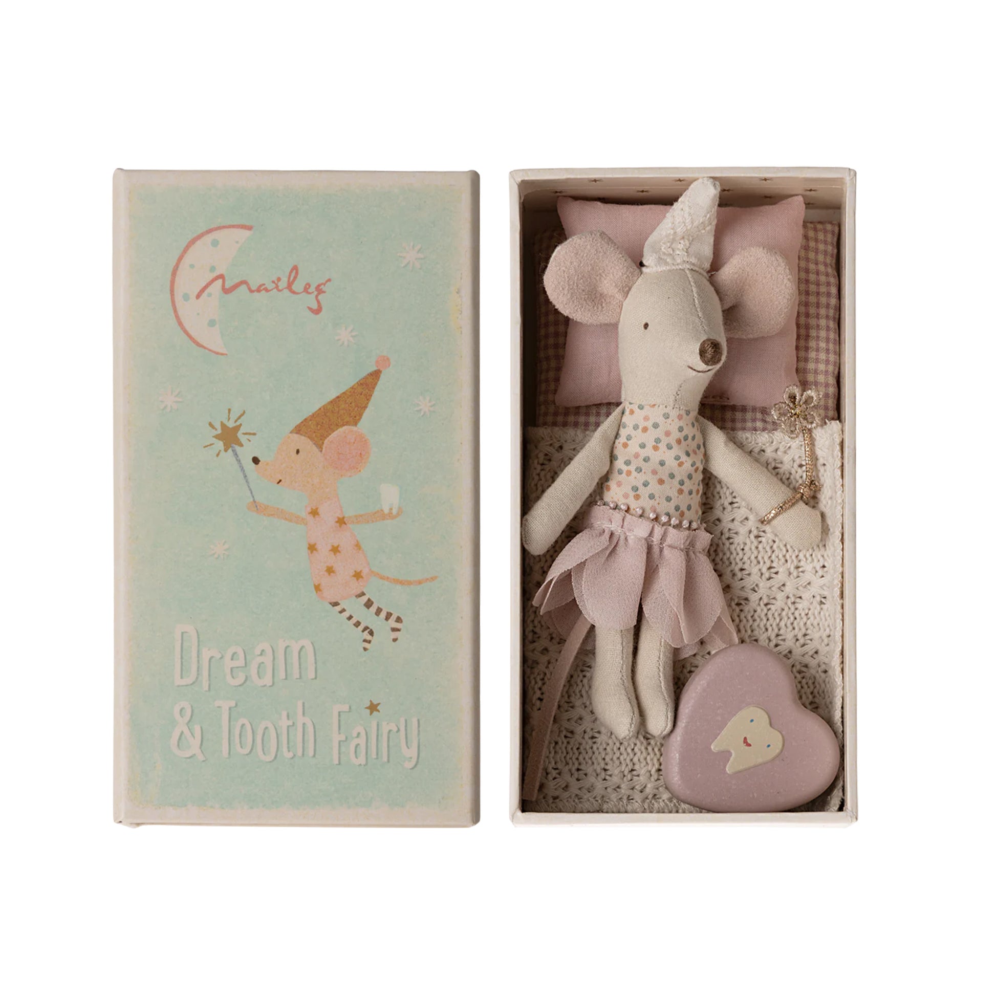 Maileg Tooth Fairy Mouse Little Sister In Matchbox