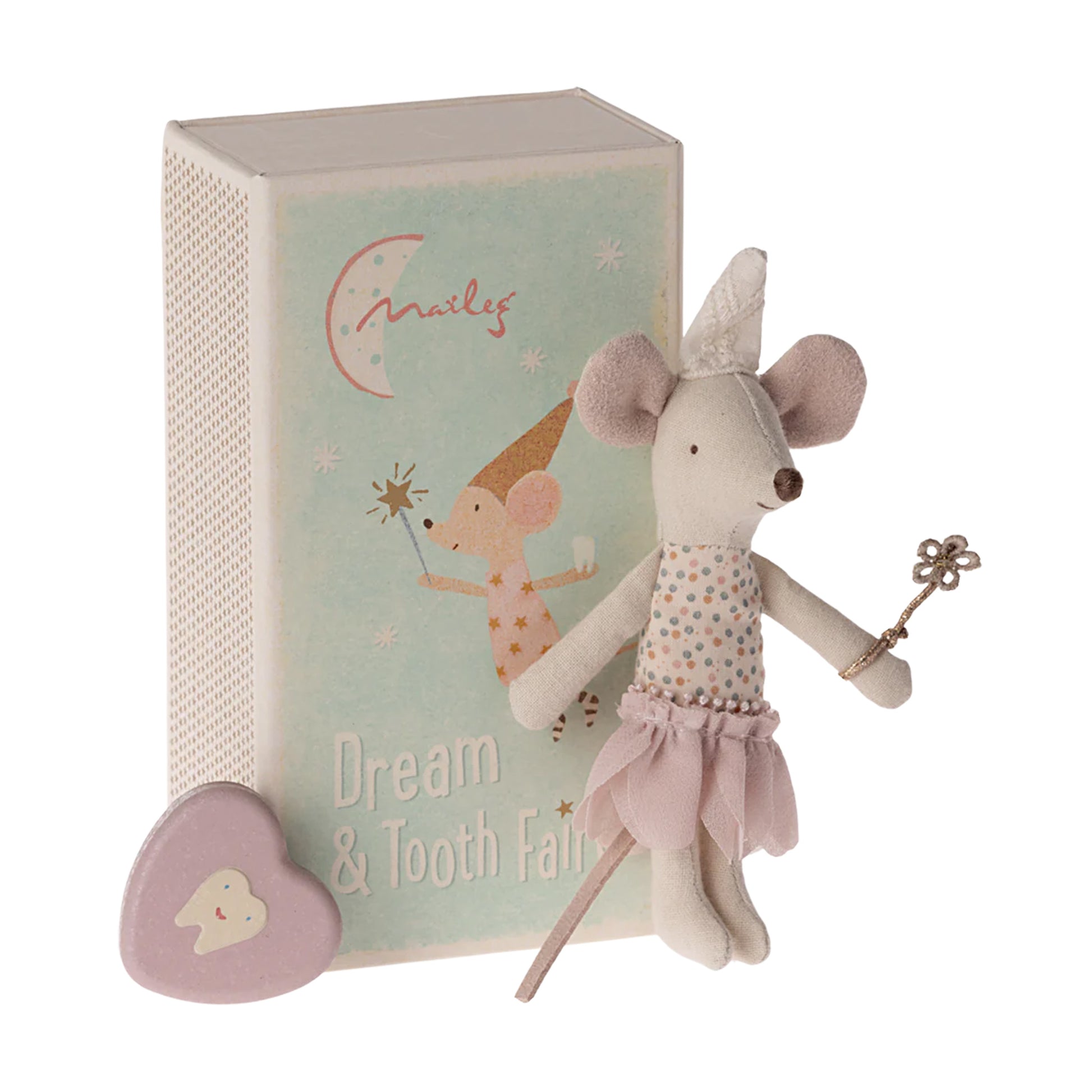 Maileg Tooth Fairy Mouse Little Sister In Matchbox