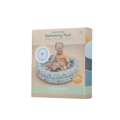 Little Dutch Paddling Pool 80cm - Ocean Dreams Blue