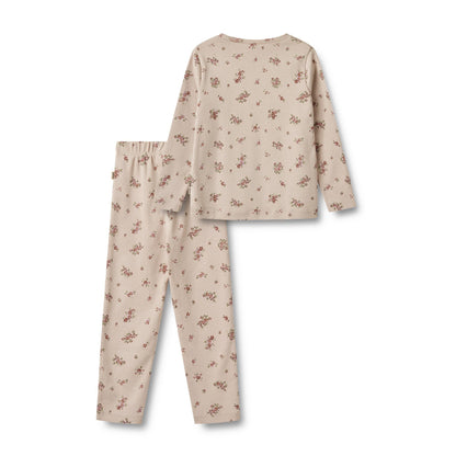 Wheat Mila Long Sleeve Pyjamas - Pale Lilac Flowers