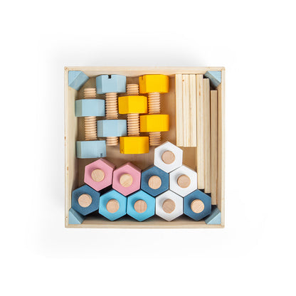 Bigjigs Toys Crate Of Wooden Nuts & Bolts