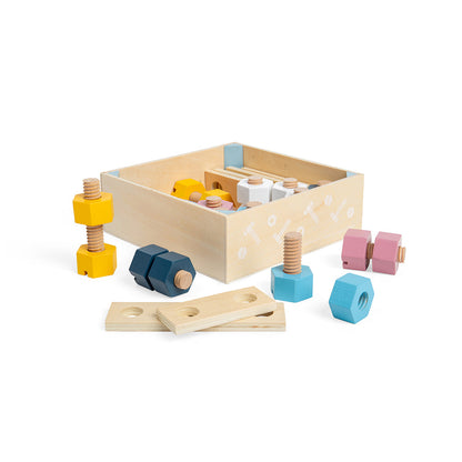 Bigjigs Toys Crate Of Wooden Nuts & Bolts