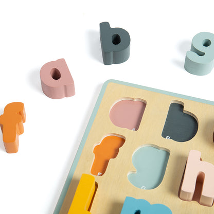 Bigjigs Toys Lower Case Wooden Abc Puzzle - Scandi