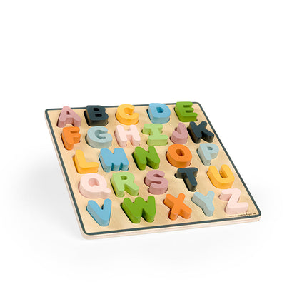 Bigjigs Toys Upper Case Wooden ABC Puzzle - Scandi