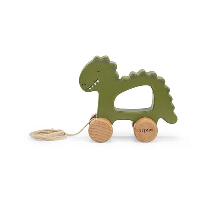 Trixie Wooden pull along toy - Mr. Dino