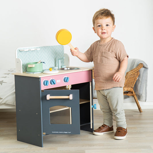 Bigjigs Toys Simply Scandi Wooden Play Kitchen