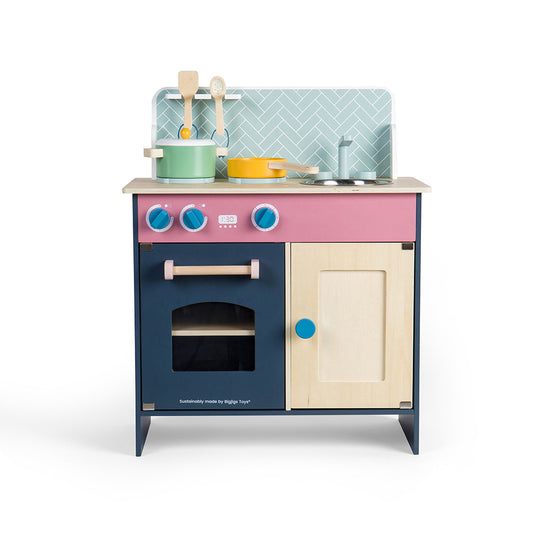 Bigjigs Toys Simply Scandi Wooden Play Kitchen