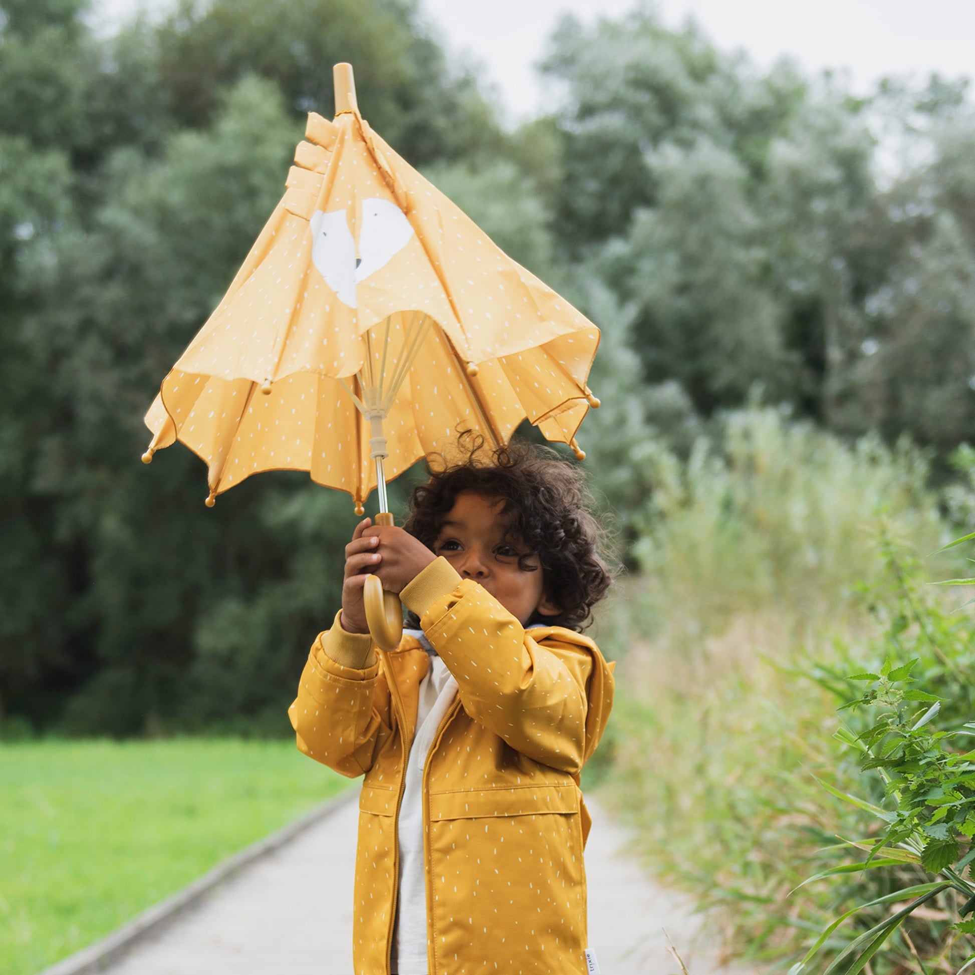 Trixie Umbrella - Mr. Lion - Easy safety close detail 