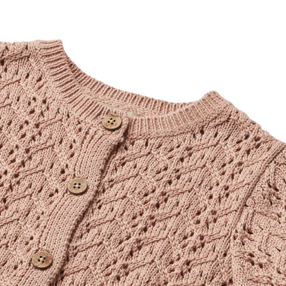 Wheat Baby Celia Knitted Cardigan - Moonlight Rose