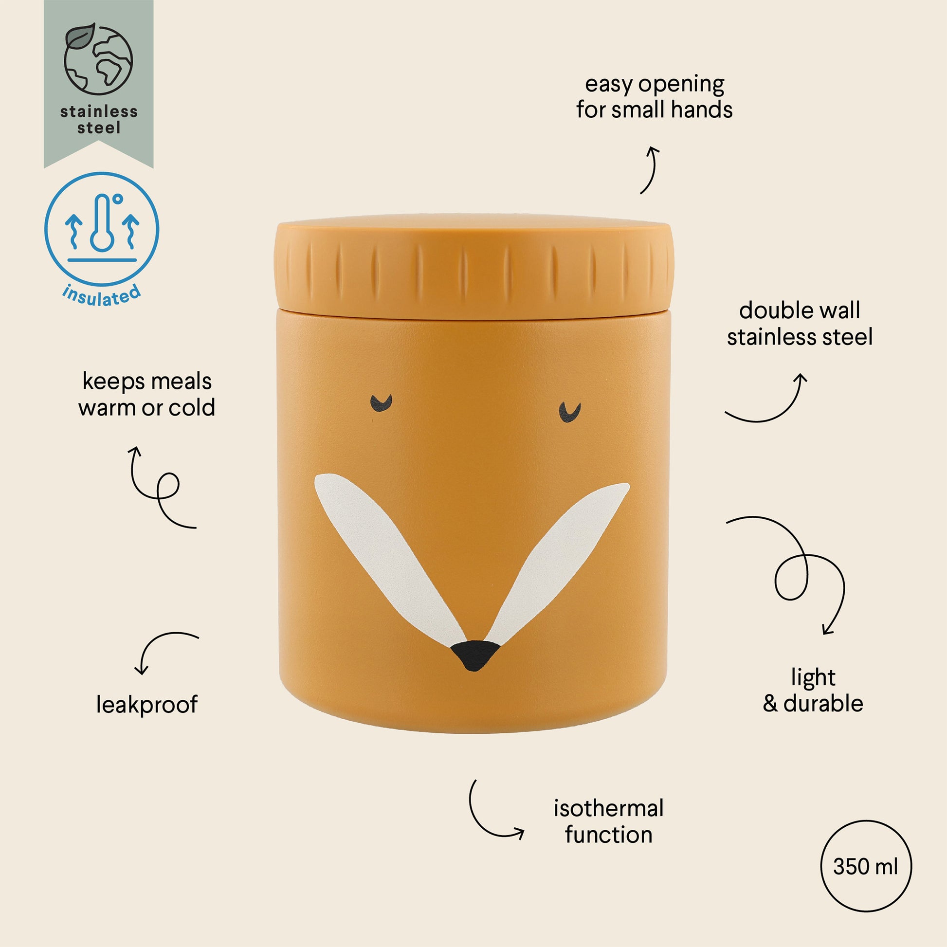 Trixie Insulated food jar 350ml - Mr. Fox