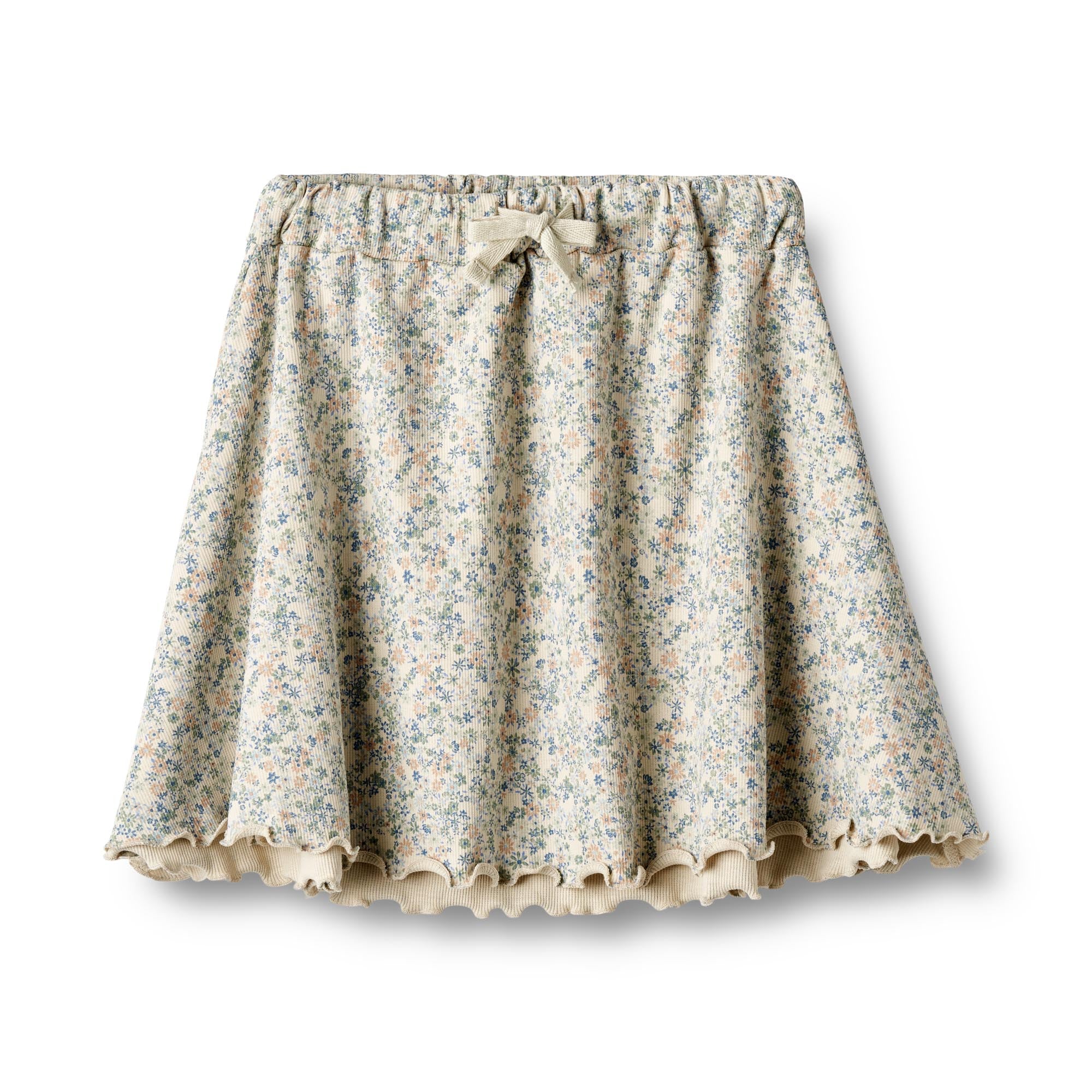 Wheat Rosie Jersey Skirt Sandshell mini flowers Scandiborn