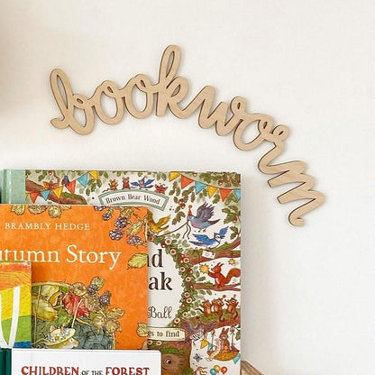 Autumns Corner - Bookworm Wall Sign