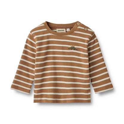 Wheat Baby Dustin Long Sleeve Top - Caramel Stripe