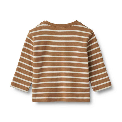 Wheat Baby Dustin Long Sleeve Top - Caramel Stripe