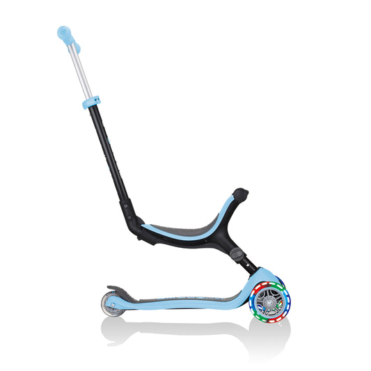 Globber Go Up Foldable Scooter With Lights - Pastel Blue