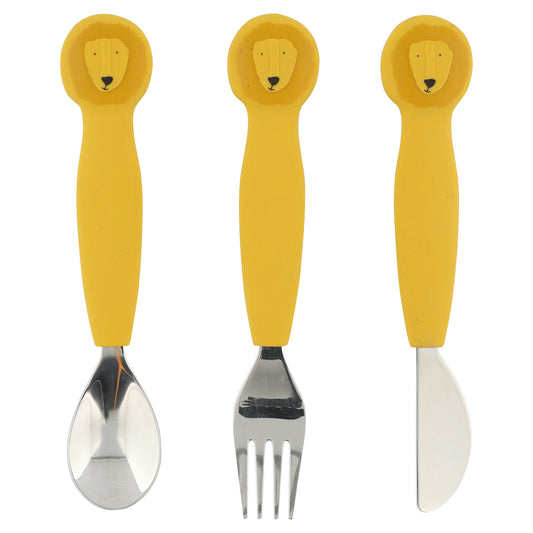 Trixie Silicone Cutlery Set 3-Pack - Mr. Lion