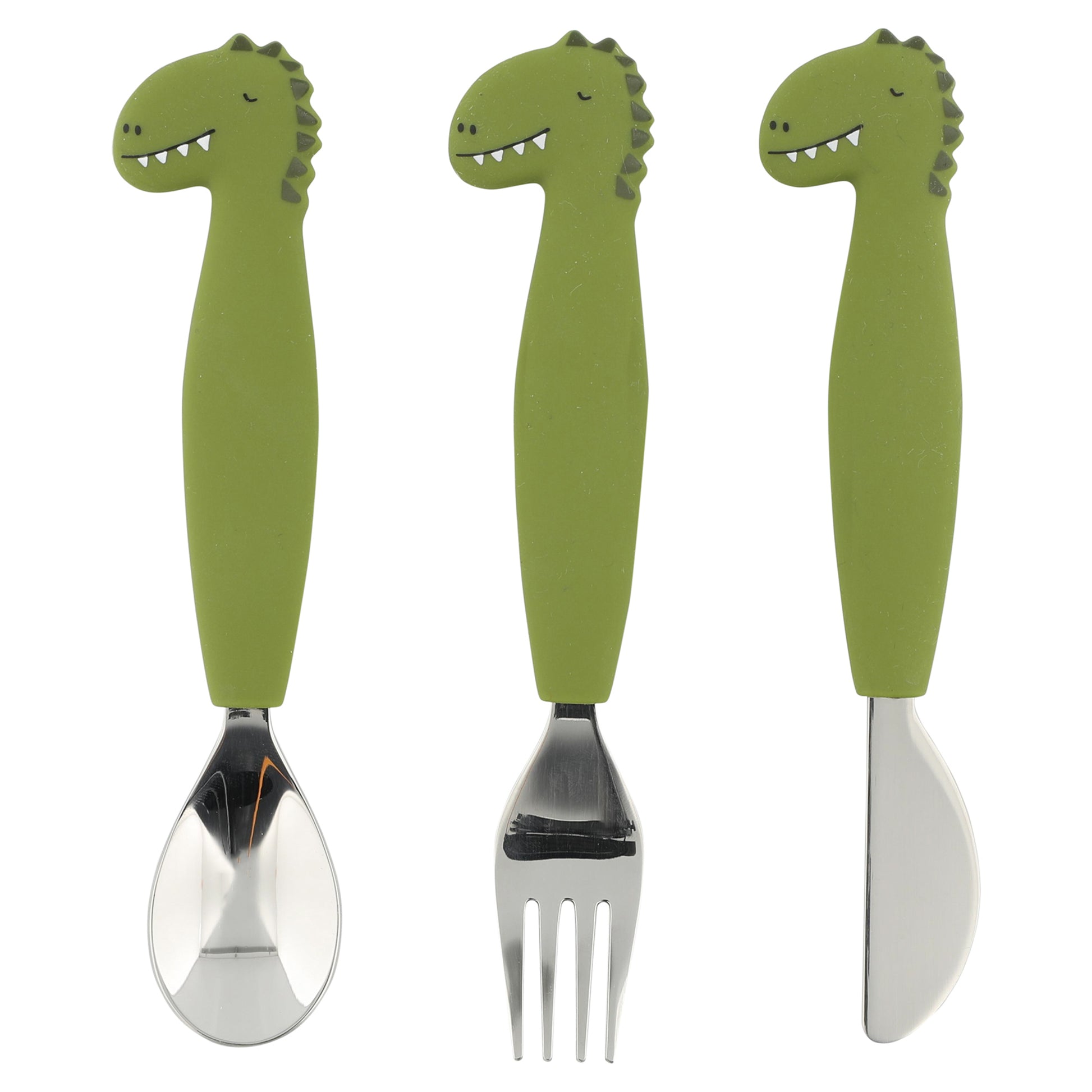 Trixie Silicone cutlery set 3-pack - Mr. Dino