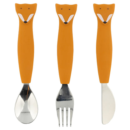 Trixie Silicone cutlery set 3-pack - Mr. Fox