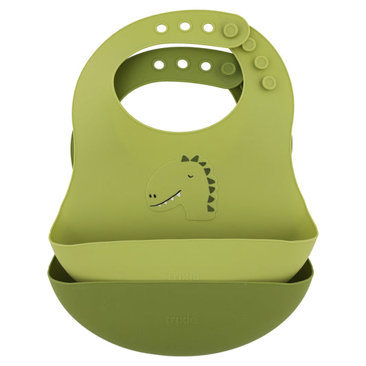 Trixie Silicone bib 2-pack - Mr. Dino