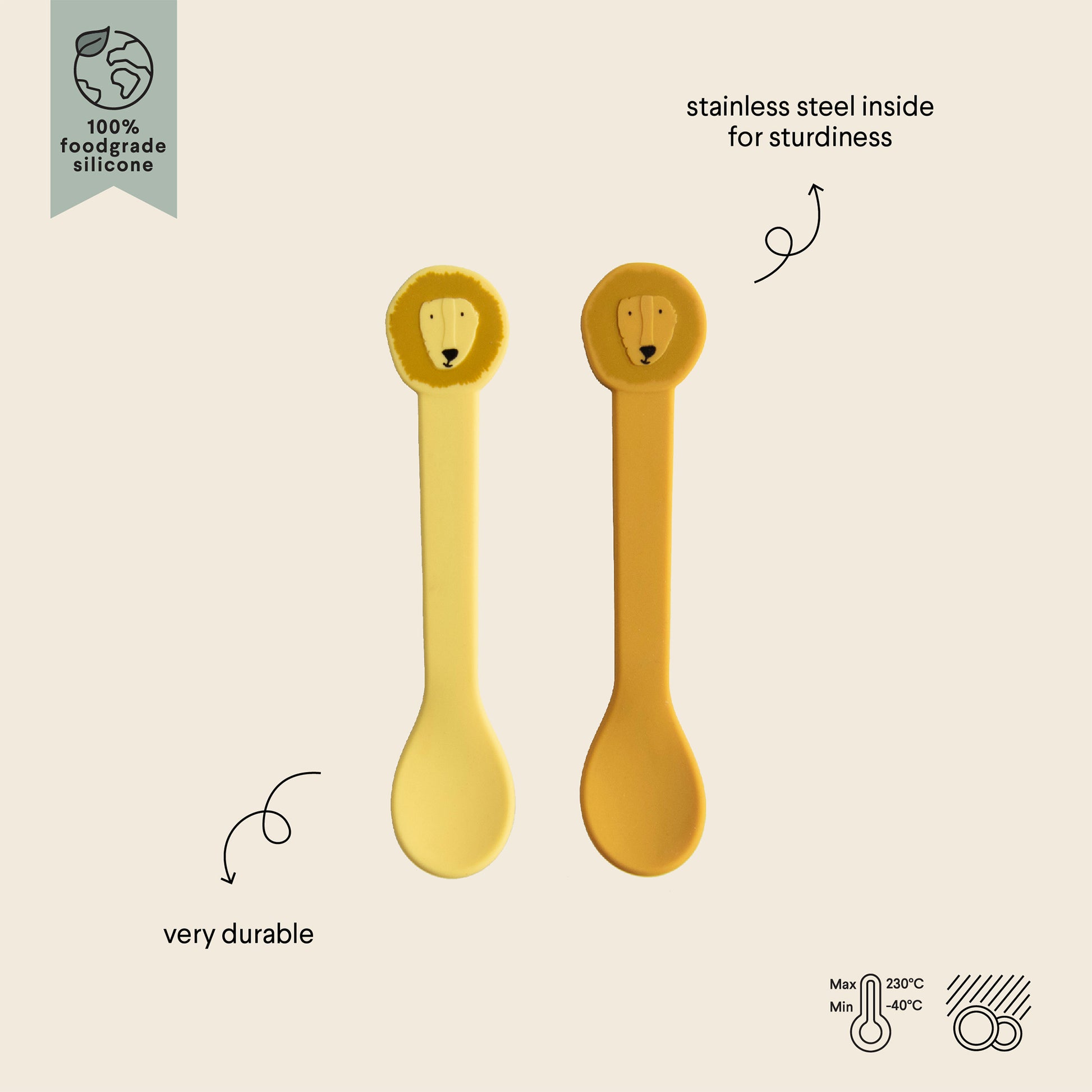 Trixie Silicone spoon 2-pack - Mr. Lion