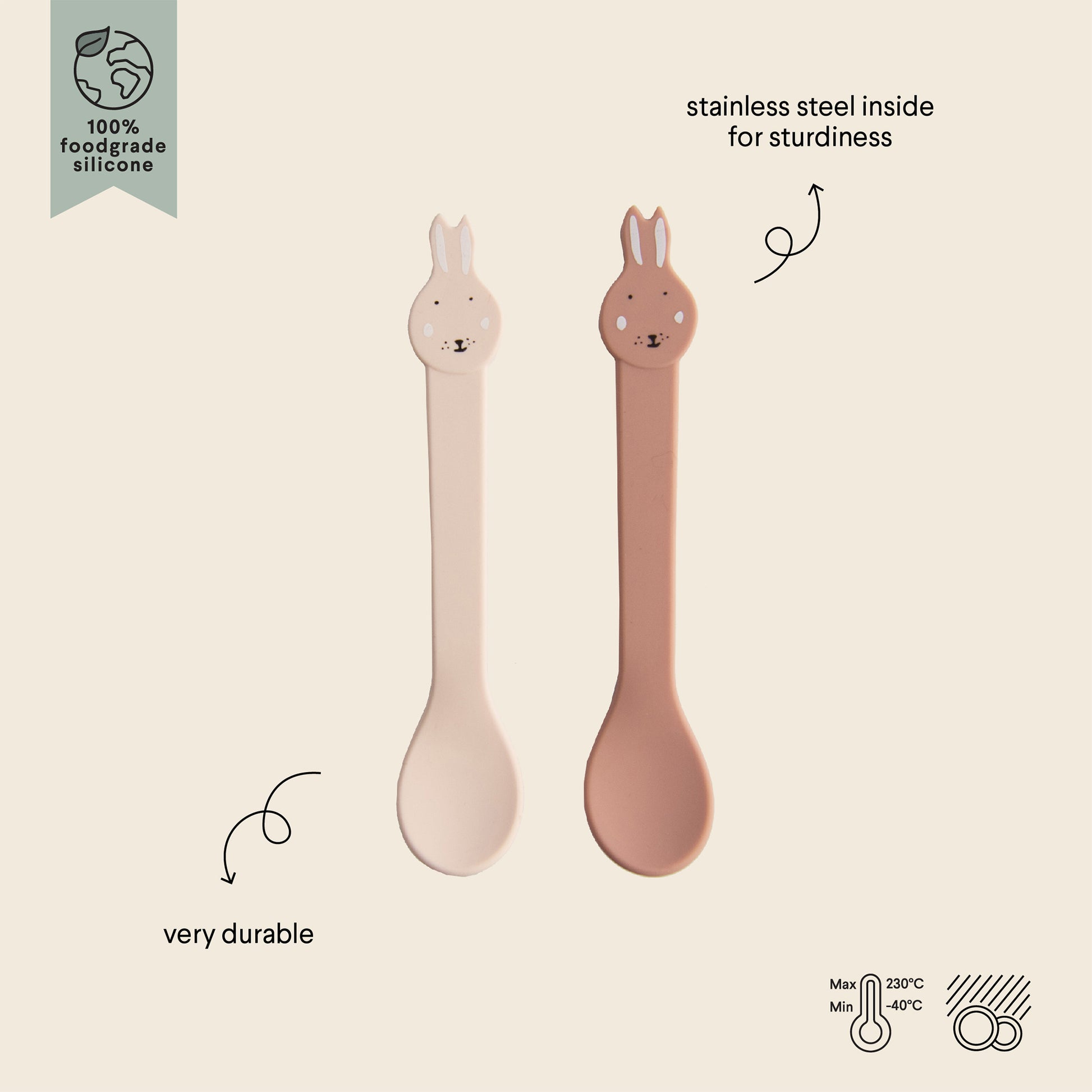 Trixie Silicone spoon 2-pack - Mrs. Rabbit