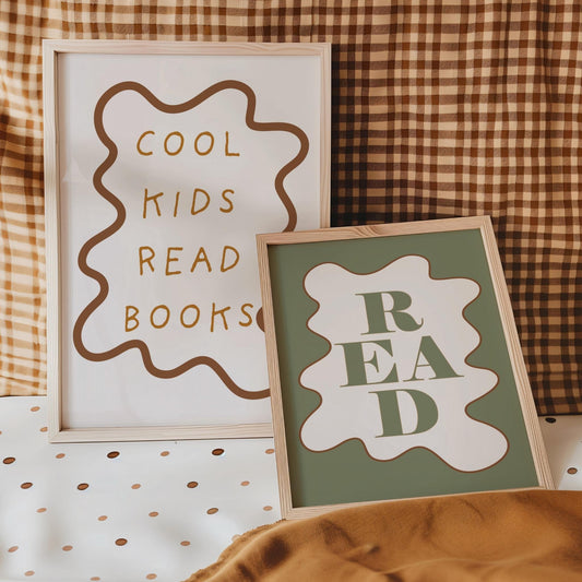 Autumns Corner 'Cool Kids Read Books' Print - Wavy Edition