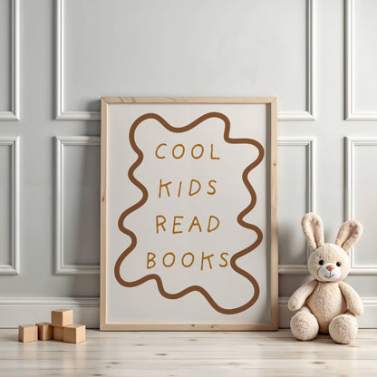 Autumns Corner 'Cool Kids Read Books' Print - Wavy Edition