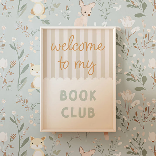 Welcome to my book club print - Mustard & Sage