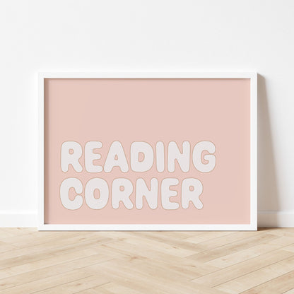 Autumns Corner 'Reading Corner' Print - Pink