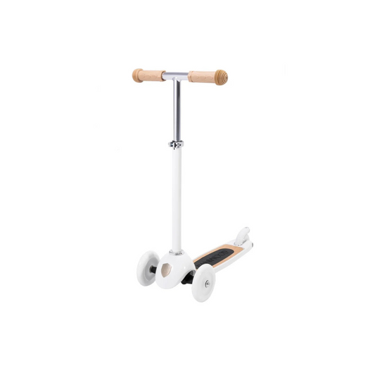 Banwood Kids Scooter & Basket - White - side view