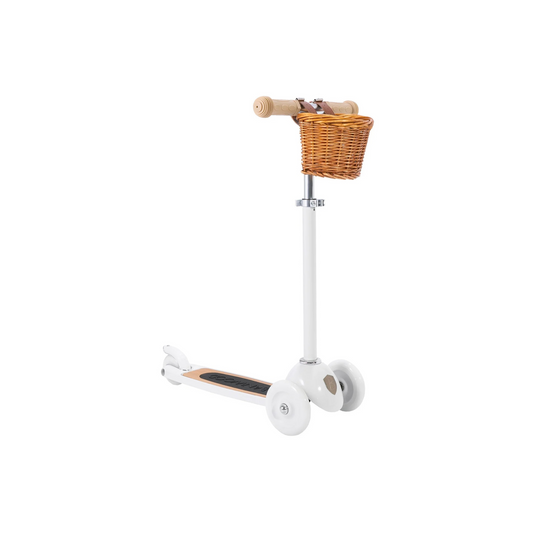 Banwood Kids Scooter & Basket - White