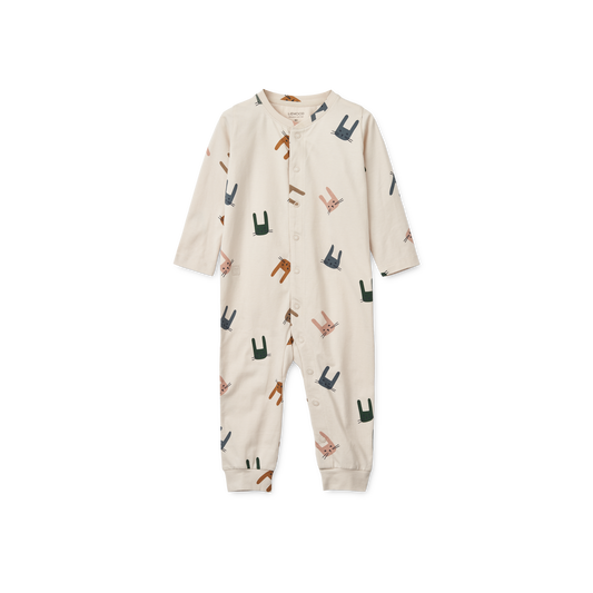 Liewood Birk Pyjamas Jumpsuit - Bunny / Sandy