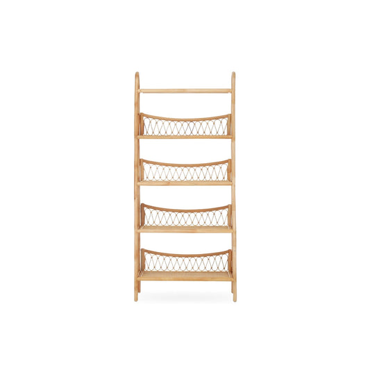 CuddleCo Aria 5 Tier Shelving Unit - Rattan