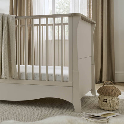 Cuddleco Clara 2 Piece Nursery Furniture Set (Cot Bed & Dresser) - Cashmere & Ash